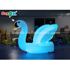 Blue Inflatable Swan Model With Shoulder Strap To Carry For Stage Procession