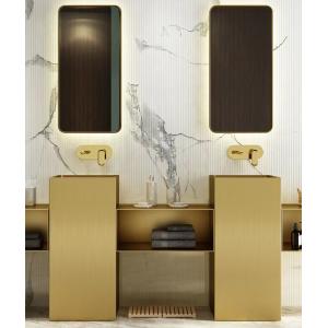 Modern Column Square Pedestal Bathroom Sink Floor Standing SUS304 Material