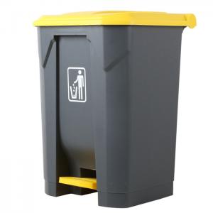 China Industrial 68L Rectangular Plastic Waste Dustbin With Foot Pedal supplier