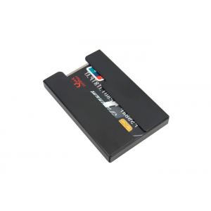 China Open Credit Card Organizer Wallet Purse Carbon Fibre Stainless Steel Holder supplier