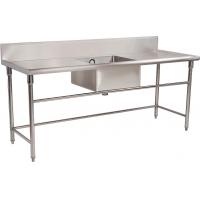 China Commercial Restaurant Stainless Steel Catering Equipment / Work Table With Sink on sale