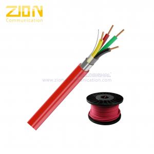 China Riser-Rated Fire Alarm Cable 22AWG Solid Copper UL FPLR-CL2R Red PVC Jacket supplier