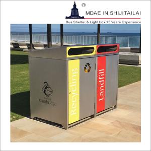 China 120L 3 Compartment Recycling Litter Bins For Schools supplier