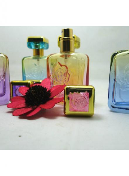perfume bottle manufacturers recycled glass bottles black blue red pink green