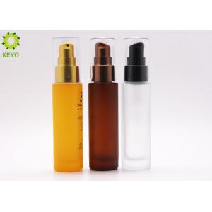 CBD Hemp Oil Essential Oil Glass Airless Pump Bottles With Cusotm Silk Printing Logo