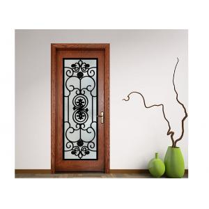 China Advanced Custom Wrought Iron Entry Doors Iron Mosaic Glass Thickness 20-30 Mm supplier