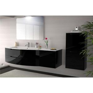 China Single color and stainless steel sink  make custom bathroom vanity people like supplier