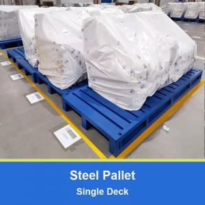 China Plastic Spraying Steel Pallet Single Deck Steel Pallet Metal Pallet supplier