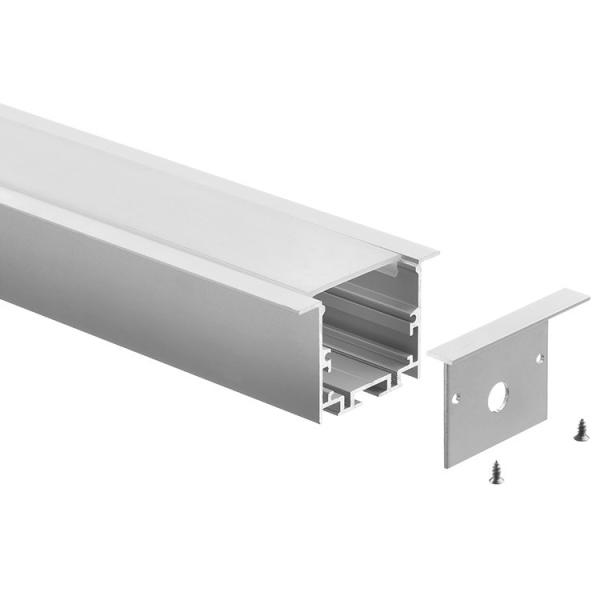 Embedded Aluminum Recessed LED Profile 55*35mm 6063 T5 Customized Length