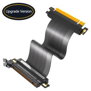 China PCIE 4.0 Extension Cable, Black 16x Shielded High Speed GPU Riser Cable with PCI Express Port for GPU Extension Card, Length 30cm(180 Degree ) on sale