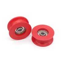 China Industrial Nylon Ball Bearing Roller Red PA66 ISO Certificate on sale