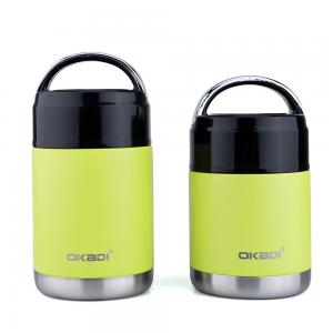 Eco Friendly 650ml Stainless Steel Vacuum Flask Food Storage Container with Handle