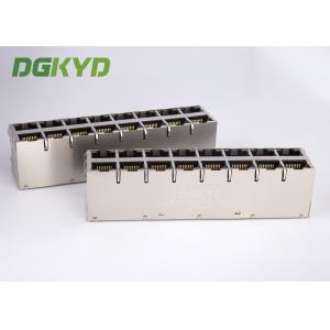 China Cat6 RJ45 Magnetics jack 1000 base T RJ45 Shielded Connector 2x4 dual deck 8 ports supplier