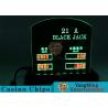 Blackjack Casino Table Games LED Electronic Bet Limit Sign With Customized Style