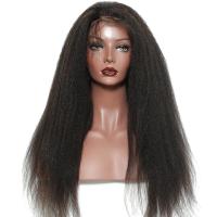 Customized Sew In Lace Front Human Hair Wigs  Indian Yaki Straight Hair