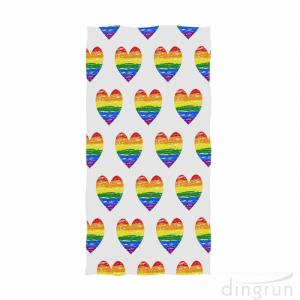 China Homosexual Love Rainbow Hand Towels Gay Pride Bath Bathroom Shower Towels supplier