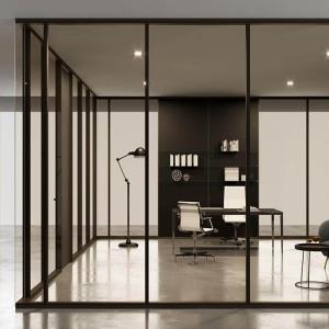 China Customized Size Tempered Glass Partition Wall with Modular Systems and 10 Years Warranty wholesale