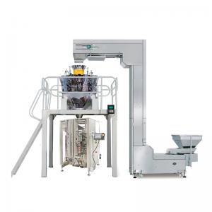 Automatic Measuring Bagging Date Printing Charging Finished Product Feed Food Pouch Packing Vertical Filler Seal Machine