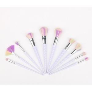 11 Pcs Private Label Professional Makeup Brush Set White Unicorn Brushes With Package