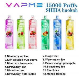 Vapme Shisha 15000 Puffs Electronic Vaper Disposable Vape 25ml Pod Prefilled 0% 2% No Leaking 15K Puff Bar Mesh Coil