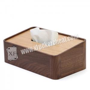 China Poker Scanner / Wooden Tissue Box Camera For Poker Analyzer Marked Cards supplier