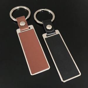 China Genuine Leather Bronze Key Chain Customized Personalised Keychain Automotive Key Tag supplier