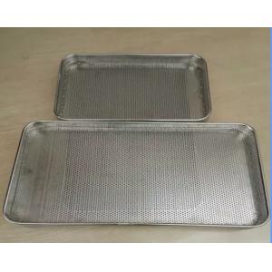 Food Grade SS Trays / Perforated punched metal mesh Stainless Steel Tray