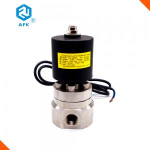 Stainless Steel High Pressure Water Valve , 12V 2 Way High Pressure Steam Valve