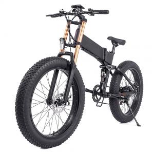 Large Fork 26 Inch 48v 1000w Electric Bike Fat Tire Folding Electric Bicycle