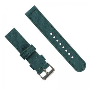 Two pieces 24mm Tough Watch Bands Dark Green Color