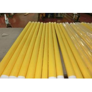 China Low Elongation Monofilament Polyester Screen Printing Mesh With White And Yellow supplier