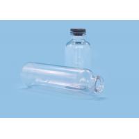 China Crimp Liquid Medicine ISO14001 OD24 Amber Glass Bottle on sale