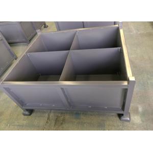 China Паллет металла металла ODM твердый арретирует Stackable ящики Stillage 4 раздела для хранения supplier