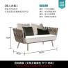 China Outdoor Dining Set Nordic Minimalist Style Garden Chairs With Woven Rope Design Patio Table And Chair Combo For Courtyard Or Terrace wholesale