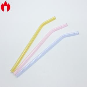 China Customized High Borosilicate Glass Drinking Straws colorful supplier