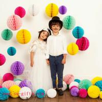 China Party Wedding Decoration Paper Craft Tissue Paper Honeycomb Balls Pom Pom Flower Ball on sale