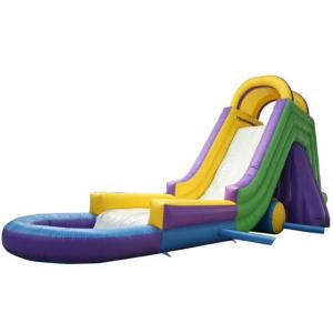 Ground PVC Water Slides For Kids , Slip And Slide Water Slide With Water Fun Pool