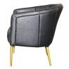 China Black Leather Sofa With Metal Frame wholesale