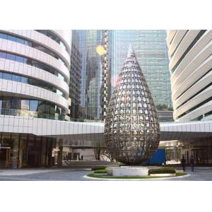 China Polished Stainless Steel Building Large Outdoor Metal Sculptures Entrance Sculpture supplier