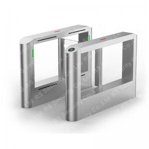 Building Walkway DC Brushless Swing Turnstiles Gate Automation Controller Nfc Reader Wing Barrier Led Red Green