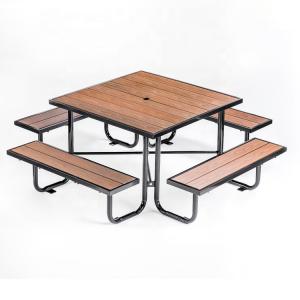 Leisure 120*120*75cm Beer Garden Table And Benches