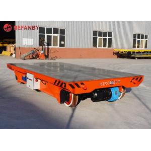 Q235 Railway Flat Wagon Battery Powered Low Bed 0 - 20m/Min Running Speed