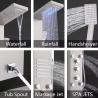Square Shower Head Wall Mounted Chrome Shower Panel with Hand Sprayer in Modern Design