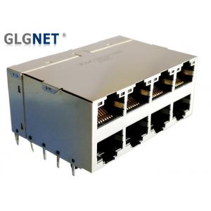 China GLGNET 2X4 10G RJ45 Connector 8 Ports Light Pipes CAT6 Cable For 5G Network supplier