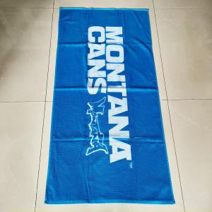 wholesale luxury 100% cotton blue beach towel custom big logo woven jacquard beach towel cotton terry beach towel