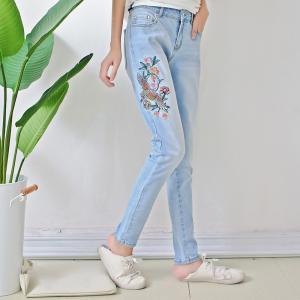 China China Factory super skinny fit Light blue new style jeans supplier