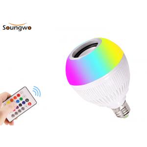 12W RGB Bluetooth Light Bulb 6500K Wireless Speaker Light Bulb For Hotel