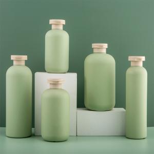 China 250ml 300ml 500ml HDPE Light Green Flip Top Lotion Shampoo Body Wash Bottle supplier