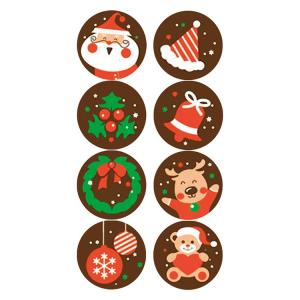 China 500g/Roll Decoration Self Adhesive Christmas Gift Custom Sticker Labels supplier
