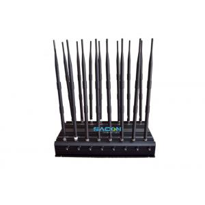 China Desktop Wifi Mobile Phone Signal Jammer 16 Bands With 38w Power , 238x60x395mm Size supplier